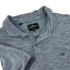 Rodd & Gunn Mens 2XL Blue Marl Slub Knit Sports Fit Short Sleeve Polo Shirt